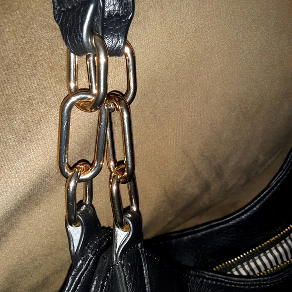 NWOT MATHEW&JULIAN black and gold Hobo  Purse - Picture 4 of 5